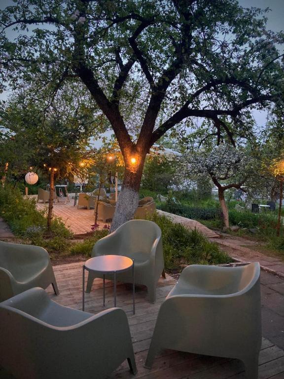 Riverfront Cabins In The Garden Posen Exterior foto